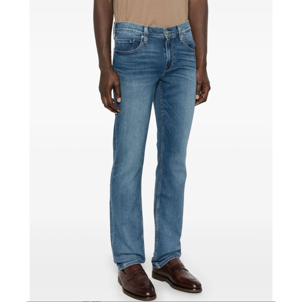 PAIGE Federal Slim Straight Jeans Mens 33 Light Wash Stretch‎ Denim